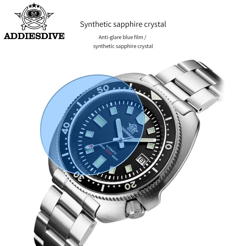ADDIESDIVE Men New Automatic mechanical Watch Abalone Series stainless steel C3 super luminous wirstwatch luxury men diver watch