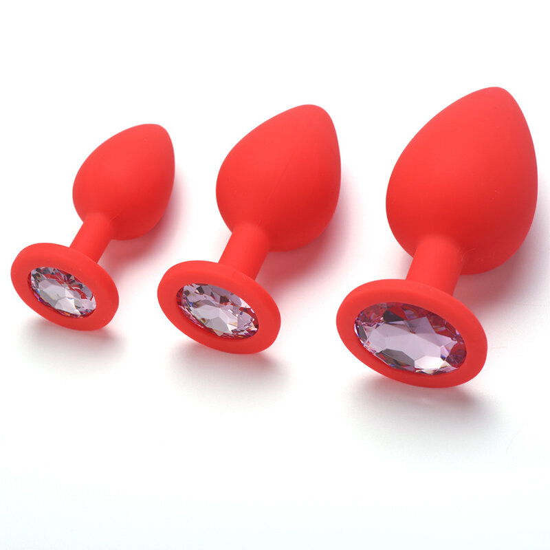 3 pcs/set Silicone Butt Plug Anal Plug Unisex Sex Stopper 3 Different Size Adult Toys for Men/Women Anal Trainer for Couples