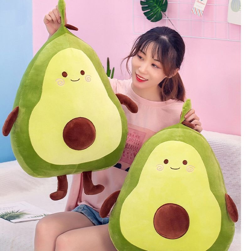 Comfortabele Avocado Zacht Kussen Pluche Speelgoed Kawaii Cartoon Vruchten Sussen Meisjes Babypop Speelgoed