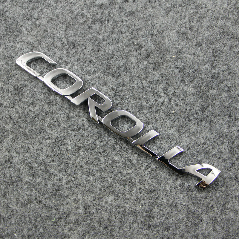 Terapkan Ke COROLLA Logo Belakang Huruf Batang ABS Berlapis Perak