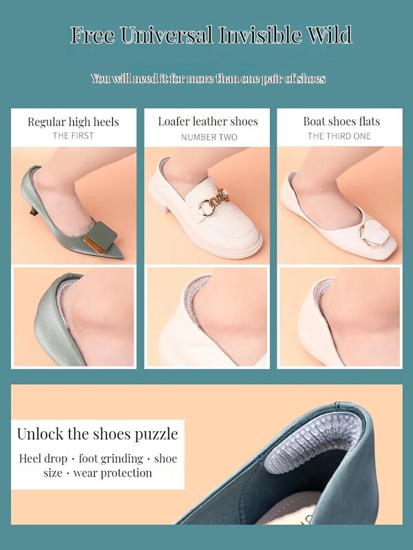 Силиконовые стельки для обуви, защита на высоком каблуке, регулируемые, защита от ношения, размер обуви