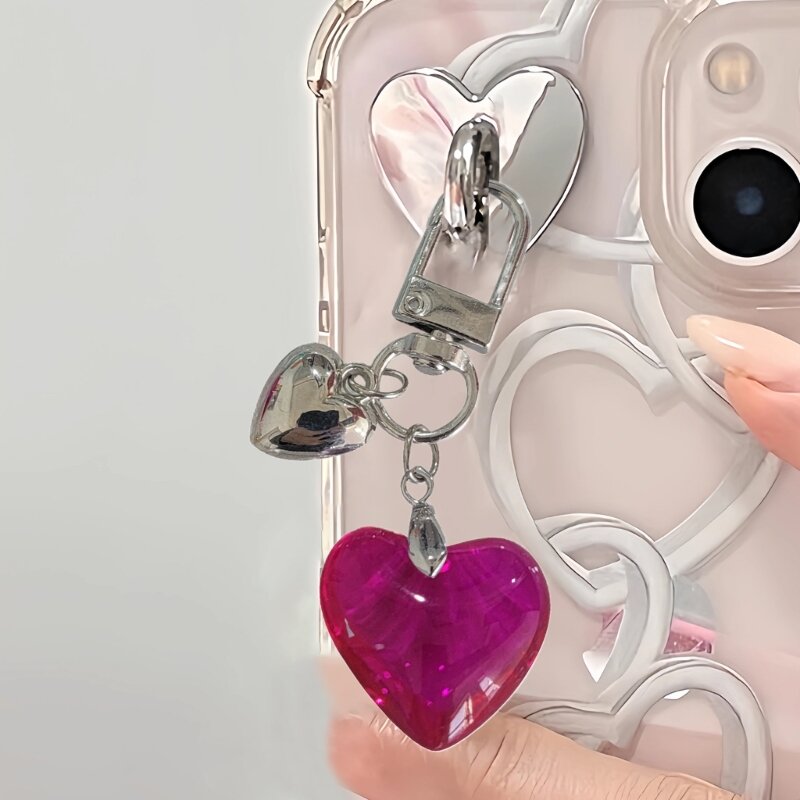 سلاسل المفاتيح الحب حلقات المفاتيح القلب المألوف حقيبة القلب قلادة فريدة من نوعها حامل مفتاح مادة سبيكة مناسبة للحقيبة والمفتاح