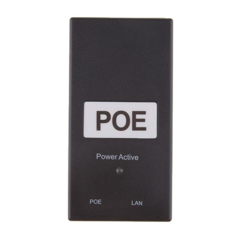 Poe injector ethernet adaptador, fonte de alimentação 802.3, 24v 1a, para câmeras e telefones