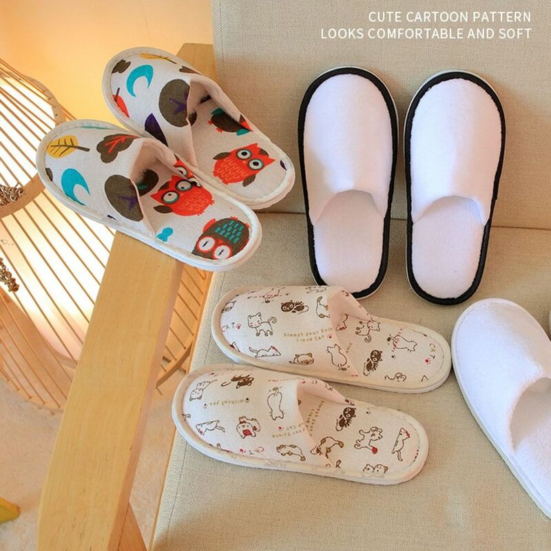Pantofole usa e getta dei cartoni animati morbide pantofole Casual per bambini antiscivolo comode pantofole per Hotel ispessite scuola materna