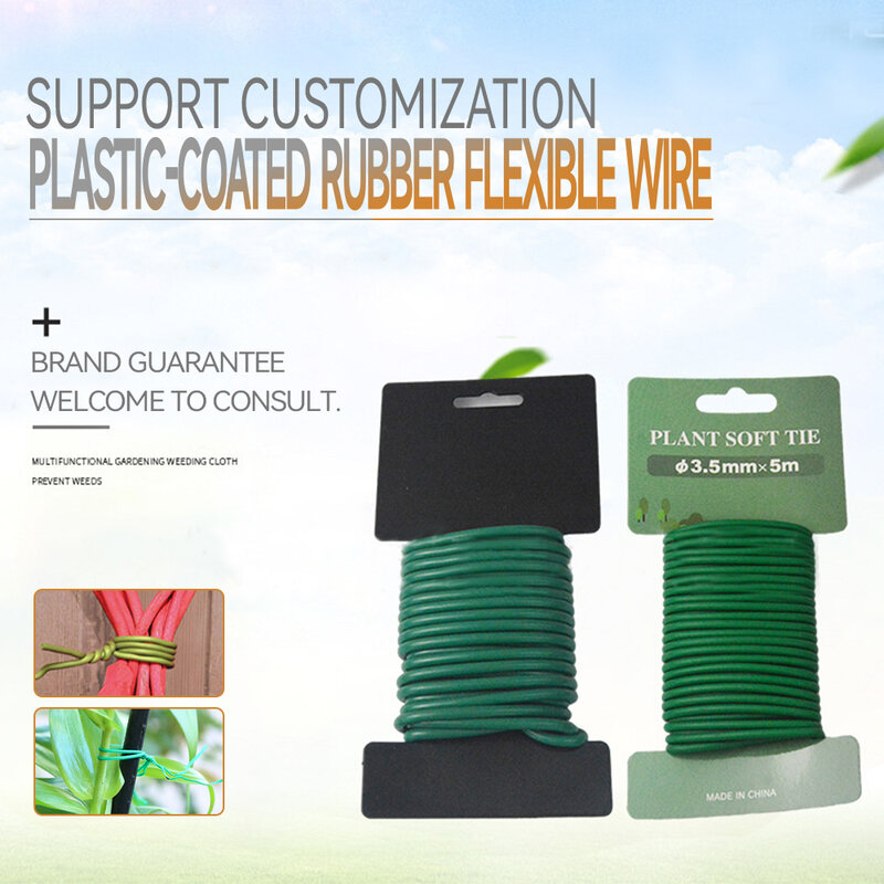 Corbata de alambre suave reutilizable para plantas de jardinería, herramienta de jardín para verduras