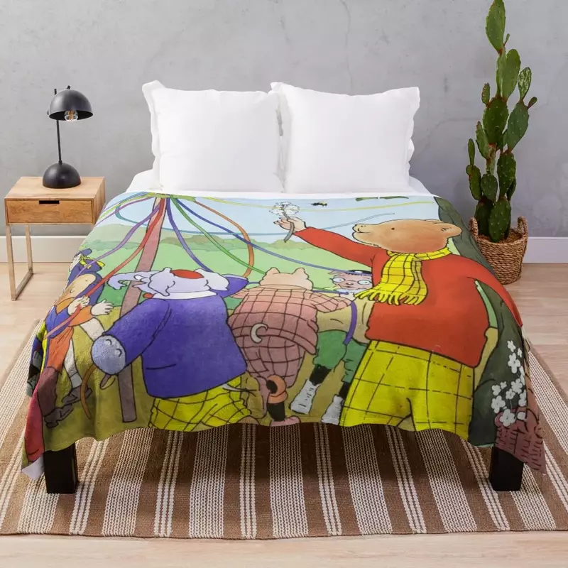 Rupert selimut Sofa beruang raksasa, selimut Sofa dekoratif kotak-kotak tempat tidur lembut halus