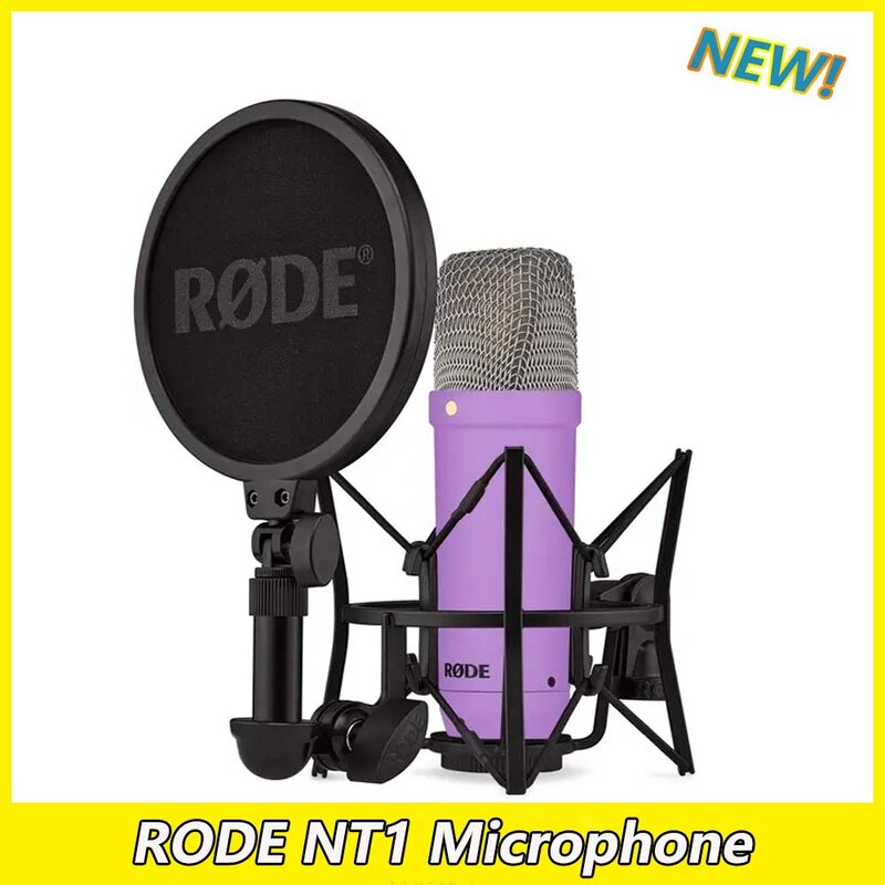 RODE NT1-micrófono de condensador de diafragma grande con soporte de choque, para grabación Vocal, transmisión y Podcasting