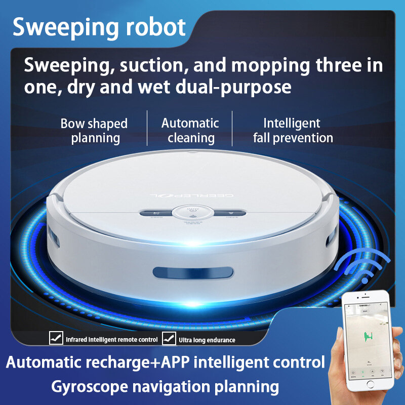 Vacuum Sweeping Robot Automatic Intelligent Household Sweep Suction Drag Three-in-one Vacuum Cleaner Dry And Wet Dual-Use Machin
