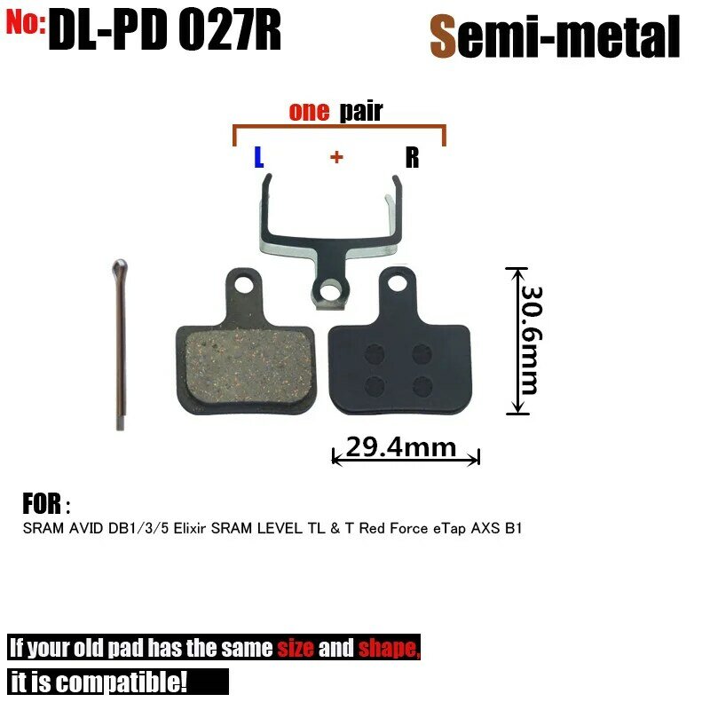 10 Paar Fiets Schijfremblokken Voor Sram Avid DB1 DB3 DB5 Niveau Onderdelen Semi-Metalen Mtb Mountain E-BIKE accessoires