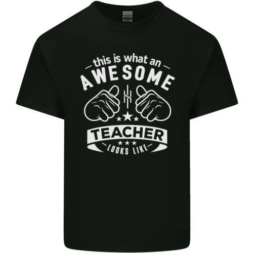 Geweldige Leraar Ziet Eruit Als Het Leren Van Grappige Heren Katoenen T-Shirt T-Shirt T-Top