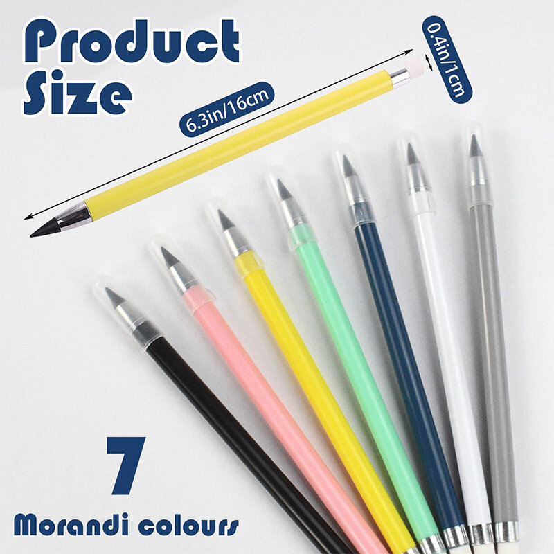 50Pcs Everlasting Pencils Inkless Unlimited Writing Pencil Cartoon Pencil Infinity Pen School Office Supplies