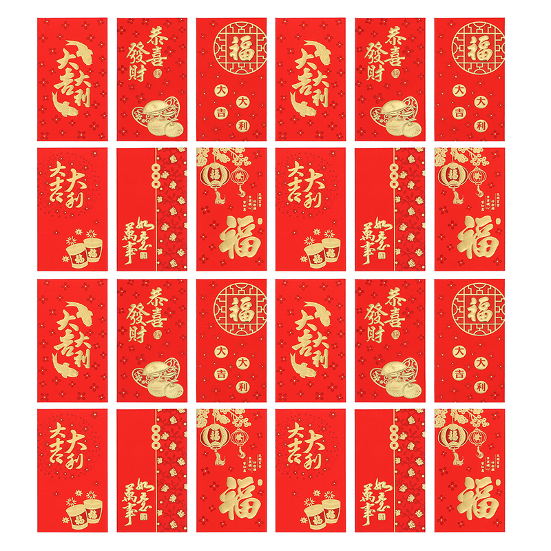 Nowy Rok Czerwone koperty kieszonkowe Hongbao na Nowy Rok 2021. Nowa czerwona kieszeń Urodziny poślubić Czerwony prezent Hong Bao