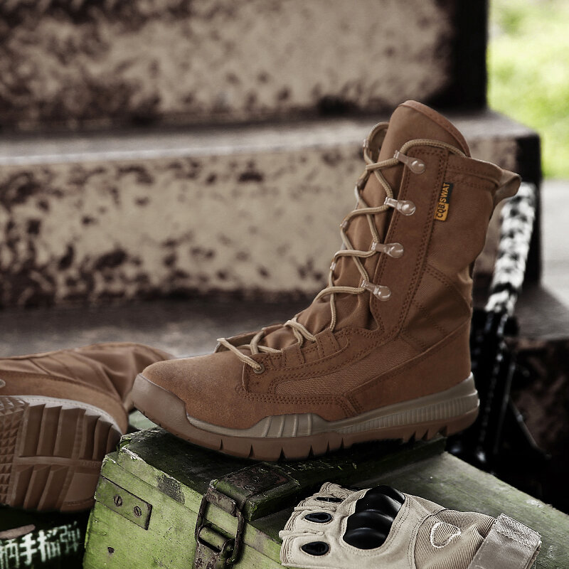 ยุทธวิธีรองเท้าทหารชายพิเศษ Force Desert Combat Boots เดินป่ากลางแจ้งรองเท้าบูทหุ้มข้อผู้ชาย Army Boots รองเท้าบู๊ตผู้ชายรองเท้า