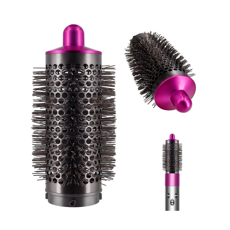 Peine cilíndrico y adaptador para Dyson Airwrap Styler, accesorios para secador de pelo supersónico, herramienta para rizar el cabello, rosa roja y gris