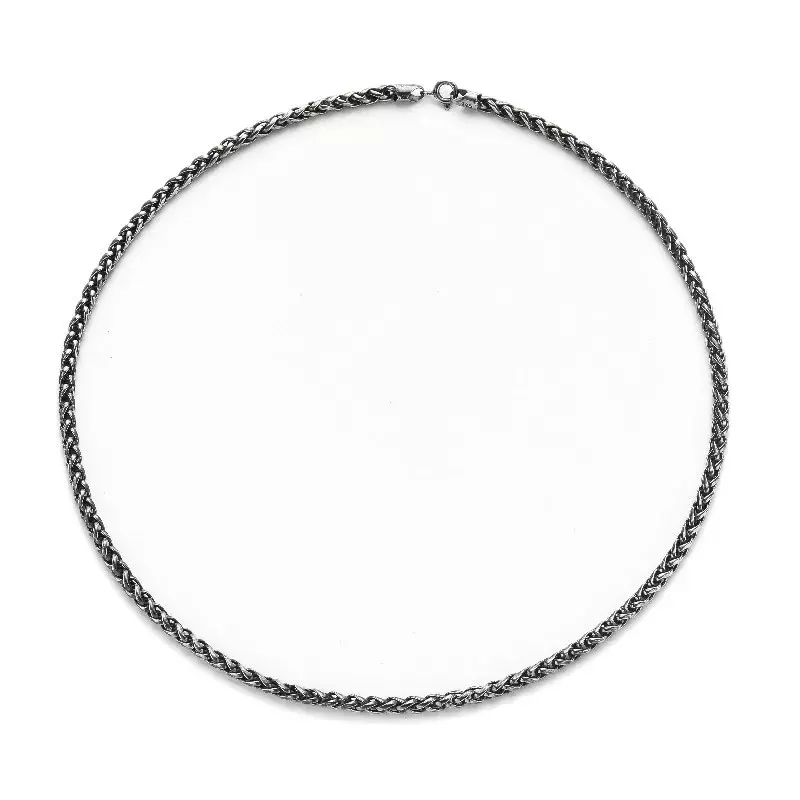 Collana alla moda in argento Sterling S925 per uomo donna 2023 New Fashion 2.0mm 3.0mm 4.0mm Weaven-Chain Pure Argentum Jewelry