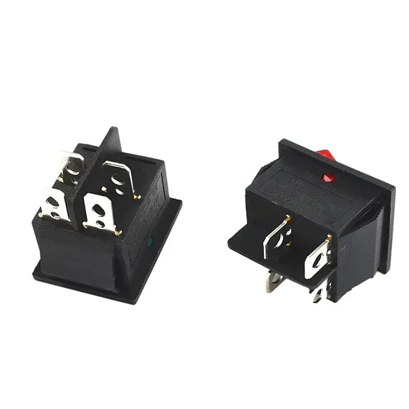 Vergrendeling Rocker Switch Schakelaar I/O 4 Pins Met Licht 16A 250VAC 20A 125VAC KCD4