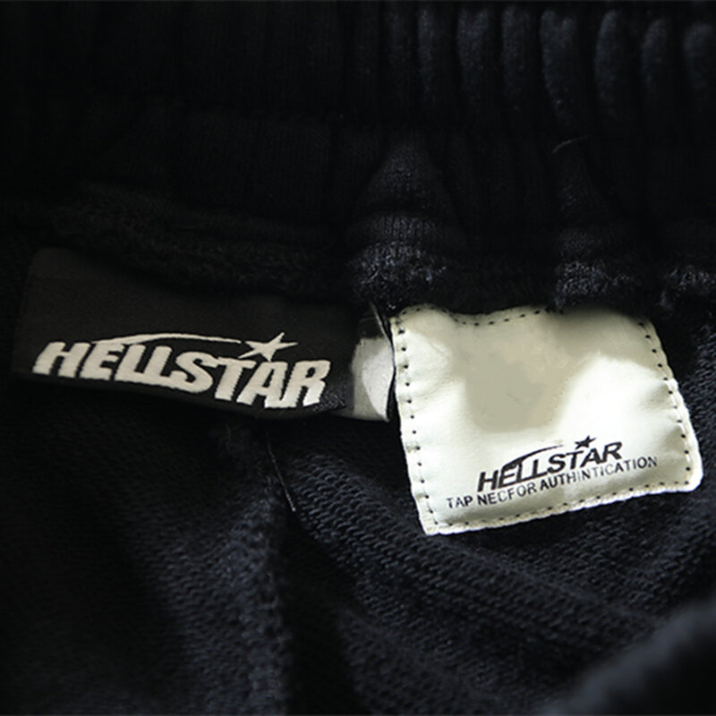 Sommer Stil Hellstar Y2k Paar Baumwolle Shorts kurze Hosen täglich lässig schwarz lose Jogging hose übergroß