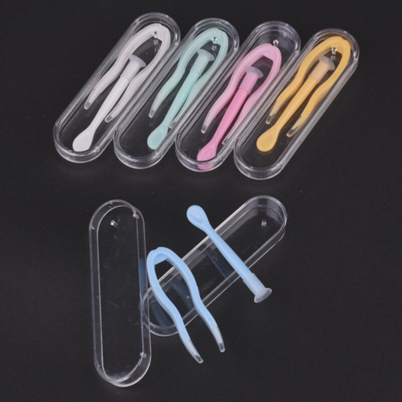 1 conjunto novo multicolorido lentes de contato pinças e vara de sucção para grampos especiais ferramenta de contato lente inserter removedor