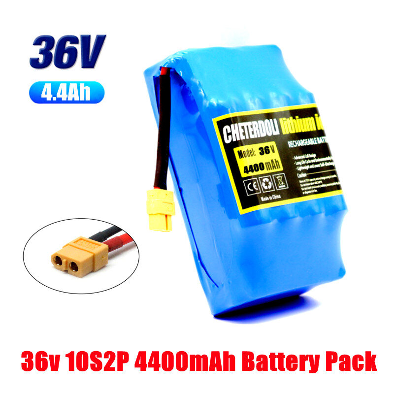 Hover Board Battery-36v 10s2p 4400mAh 리튬 배터리 팩 전기 스쿠터 트위스트 자동차 전동 스쿠터, 36v 4.4Ah 충전식 배터리