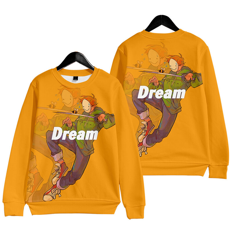 Gra wymarzona odzież z długimi rękawami t-shirt otaczający Dreamwashaken to samo męskie i damskie sweter z okrągłym dekoltem