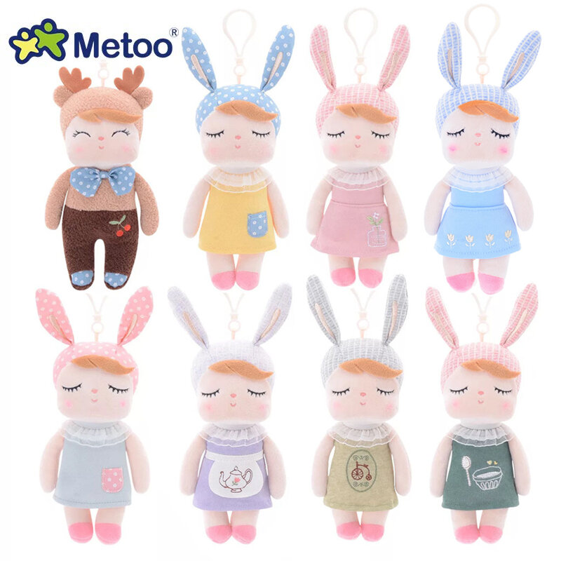 Мини Metoo Ангела Кролик Кукла Kawaii Плюшевые животные игрушки рюкзак Украшение Подвеска для девочек детский день рождения рождественские подарки