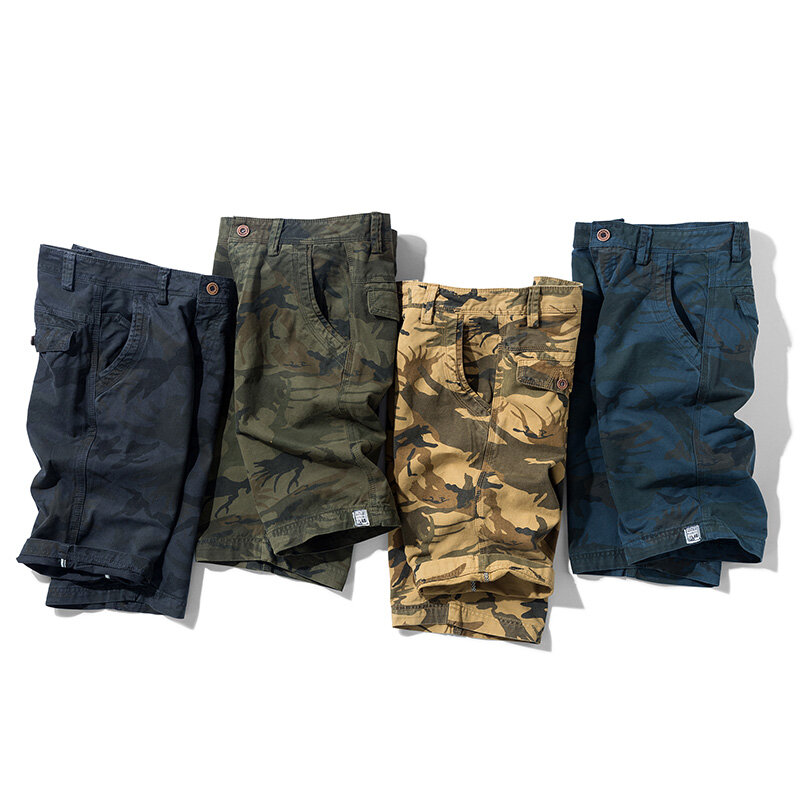 2023 Summer Men Cargo Camouflage Shorts Mens Spring Cotton Casual Multi Pocket Shorts Pants Mens Jogger Shorts maschio Dropshipping
