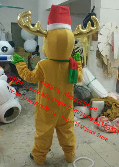 Vendita calda adulto materiale EVA casco natale cervo mascotte Costume cartone animato Set Cosplay gioco pubblicitario regalo di Halloween 615