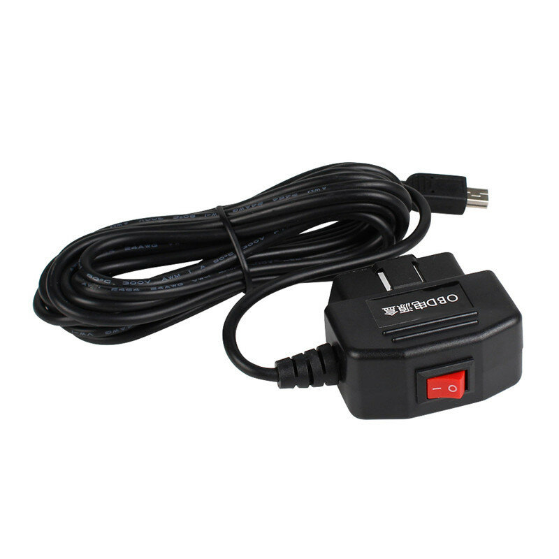 Выход 5 в 3 А Мини Micro 5PIN USB порты автомобильный адаптер OBD Прикуриватель блок питания с 3,5 м кабелем переключателя для зарядки видеорегистратора