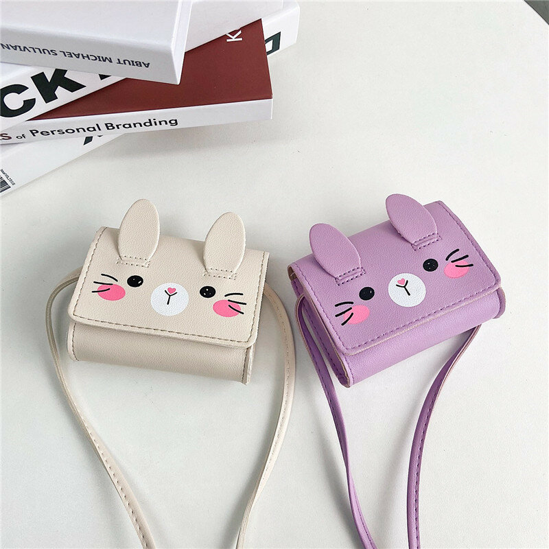 Kinder accessoires kleine Umhängetasche niedliche Kaninchen Mädchen kleine Umhängetaschen Cartoons Mini-Geldbörse Handtaschen