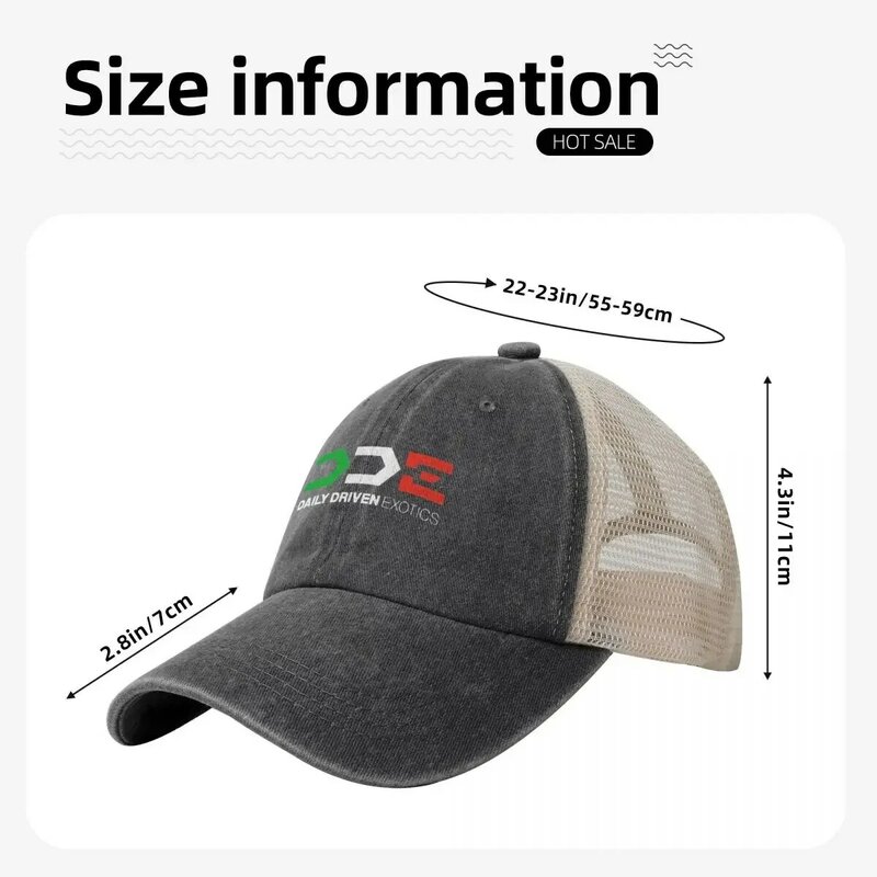DDE 데일리 드라이브 엑소틱스 카우보이 메쉬 야구 모자, 럭셔리 브랜드 파티 모자, 하이킹 모자, 남성 여성 모자