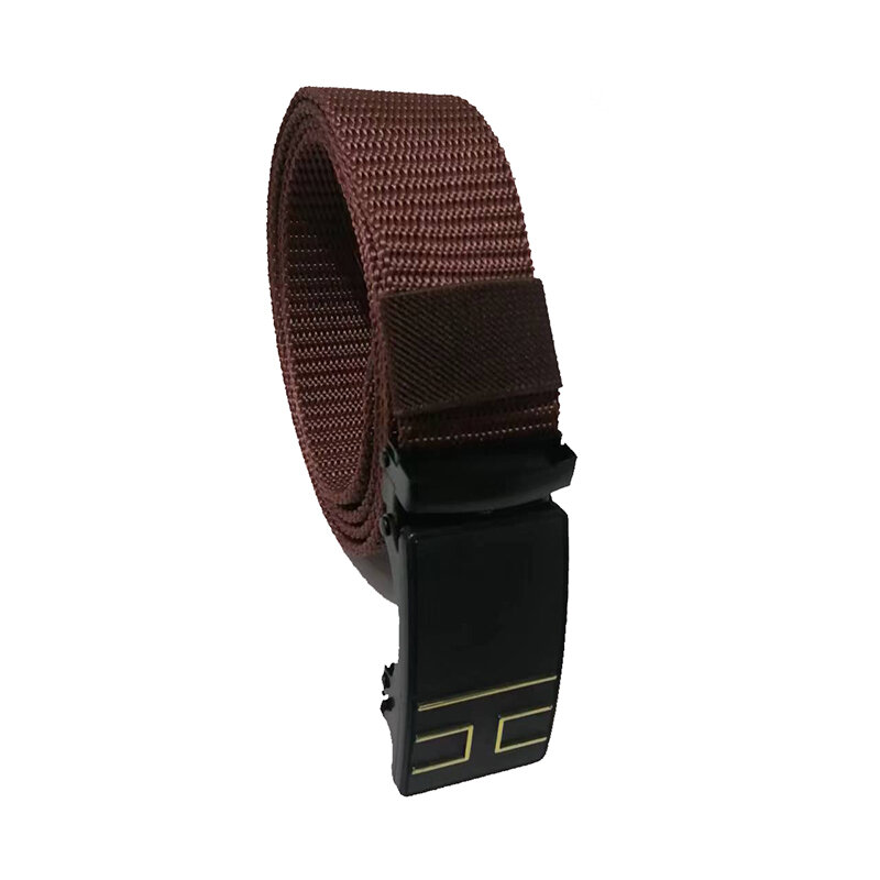 Cinturón de hebilla de patrón único y de alta calidad para hombres y mujeres, borde biselado para viajes, fácil de abrochar en la cola, firme y elegante
