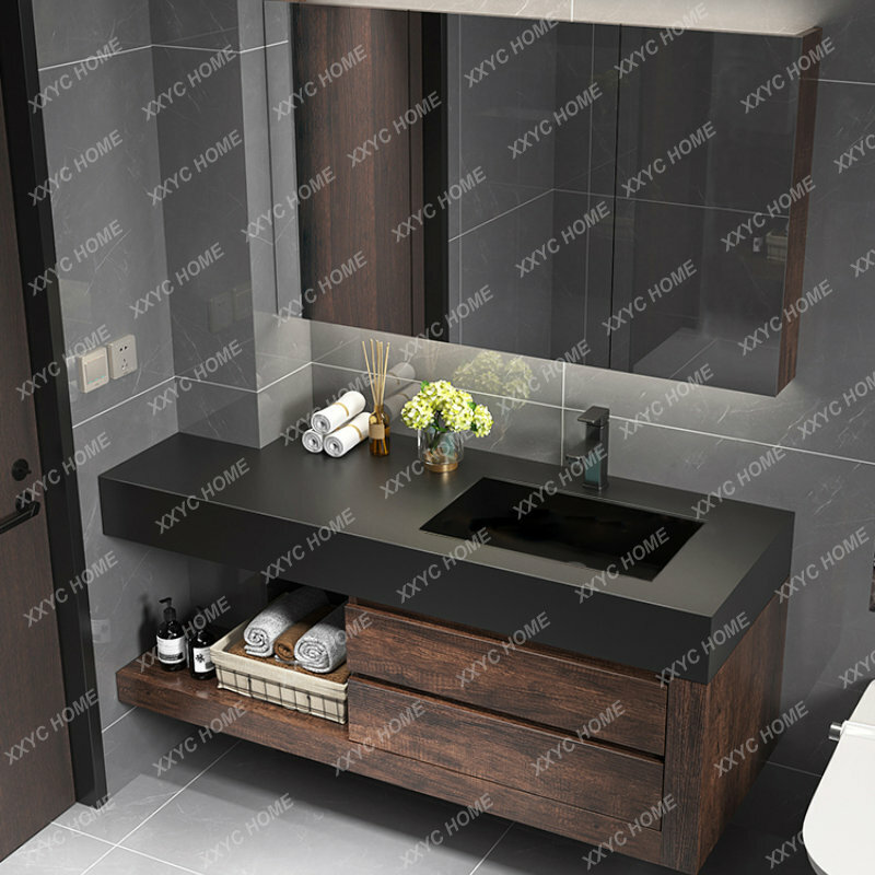 Combinazione di mobili da bagno per lavabo intero lavabo da tavolo da bagno moderno e minimalista