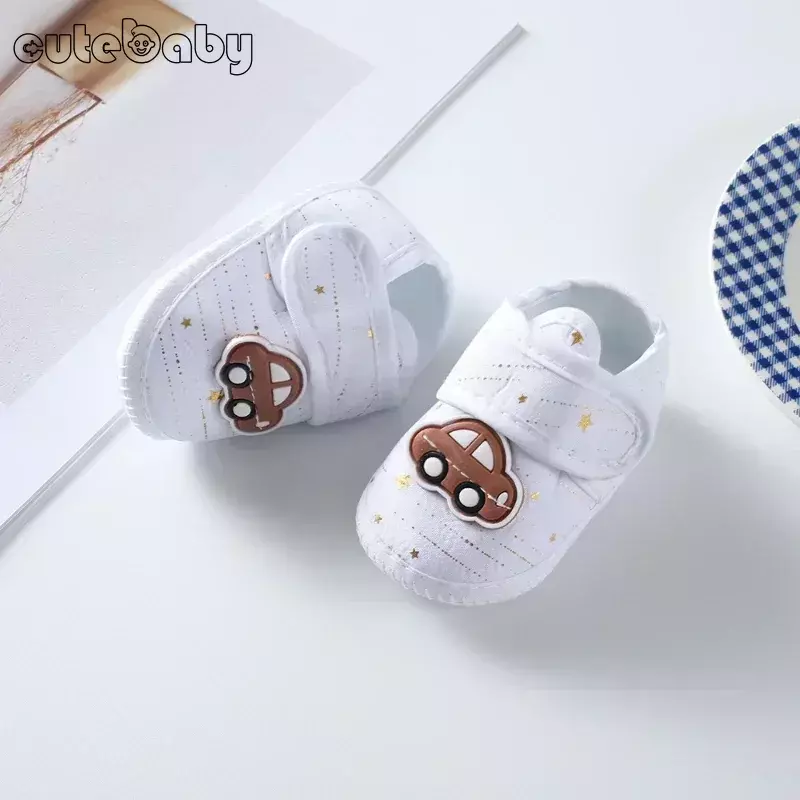 여아용 첫 번째 워커 레이스 꽃 신생아 신발, 공주 유아 아기 신발, 남아용 플랫 소프트 프리워커