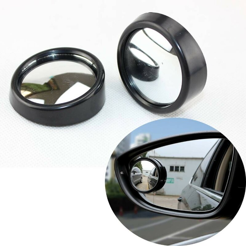 2pcs Car Blindspot Rearview Mirror Van Blind Spot Convex Side View Wide Angle Adjustable 360 Degree Framless Blind Car Accessory