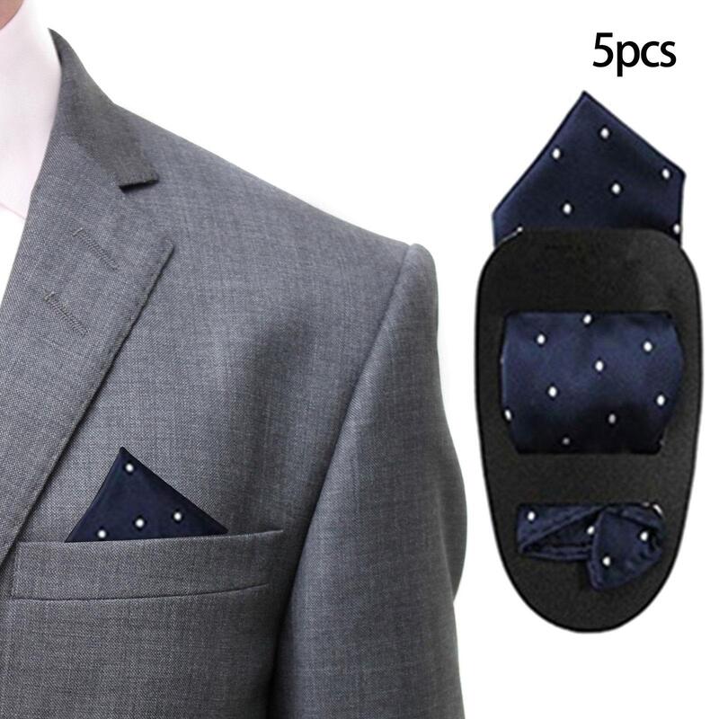 5 Pieces Pocket Square Holder Universal for Men’S suits, Dinner Jackets, Vests Accessories