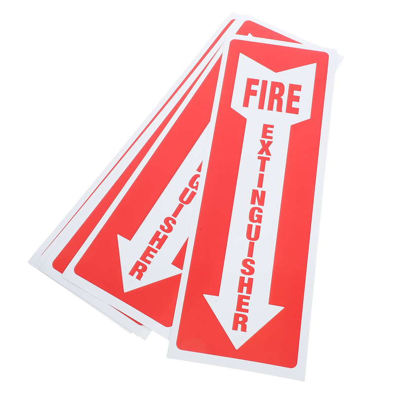 Stiker pemadam api, 8 buah tanda pemadam api dengan perekat untuk toko ritel