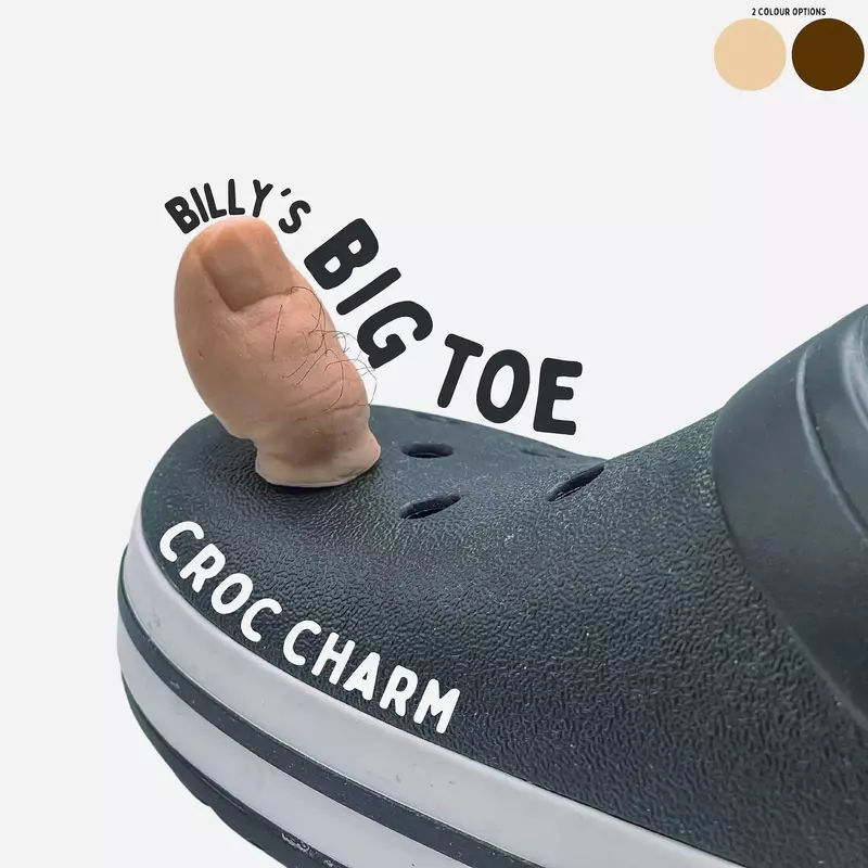 Duży palec Croc Charm symulacja klamra do butów kciuka kreatywna symulacja fałszywy kciuk klamra do butów Diy 3d Toe buta wisiorek