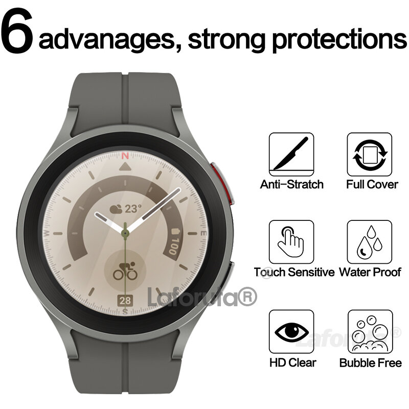 9H ekran ze szkła hartowanego do zegarka 5 klasyczne 42mm 44mm 40mm 46mm Anti Scrach Upgrade folia ochronna akcesoria do inteligentnego zegarka