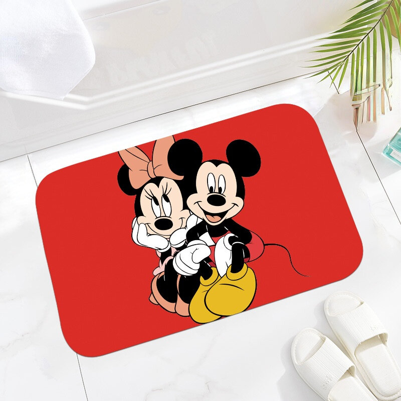 Disney Mickey Keset 40X60Cm Pintu Masuk Selamat Datang Tikar Lorong Pintu Kamar Mandi Dapur Karpet Lantai Tikar Karpet Gratis Pengiriman