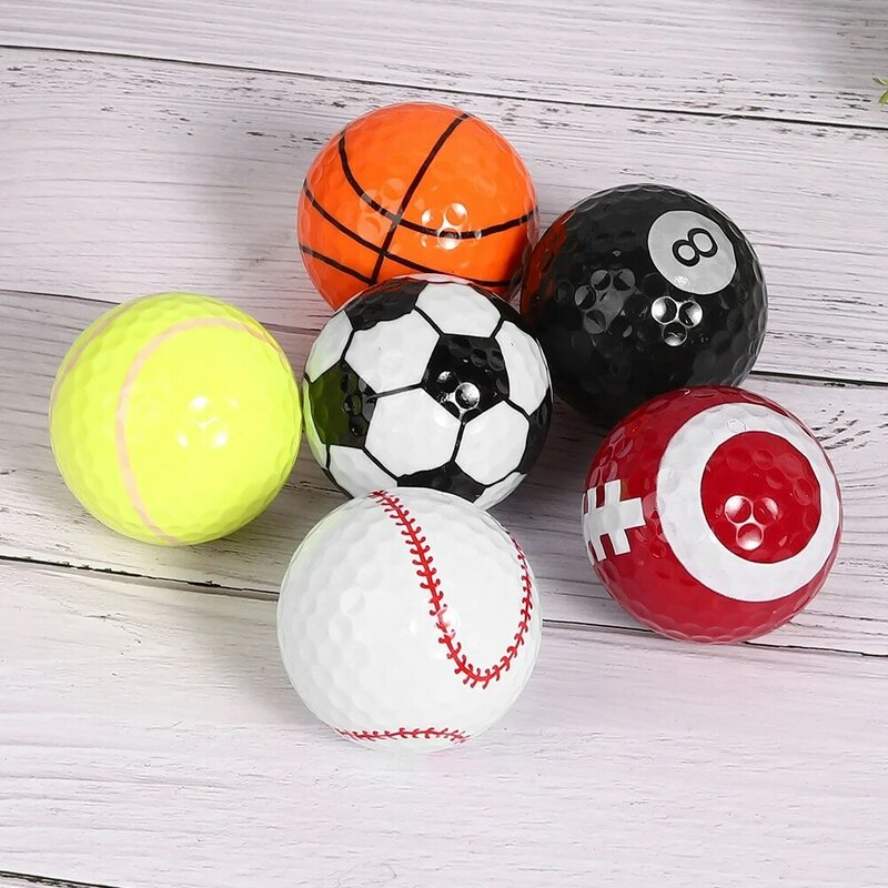 6 buah bola Golf portabel olahraga bola hadiah Aksesori bola untuk penggunaan kompetisi