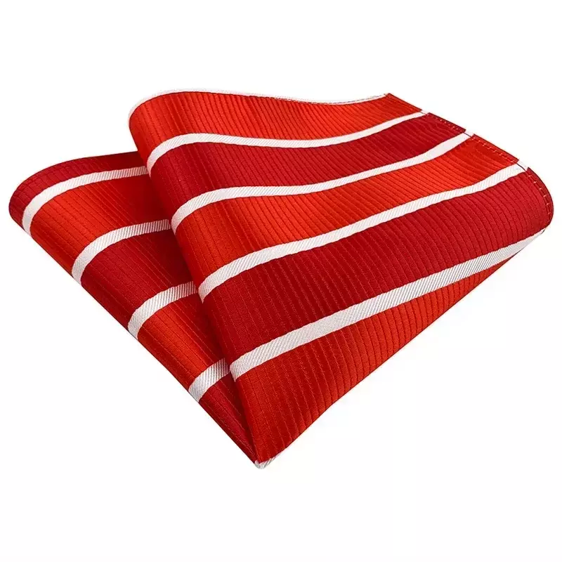 25*25cm Silk Feel Handkerchiefs Polyester Floral Pocket Square Hankies Chest Towel Formal Striped Wedding Hanky