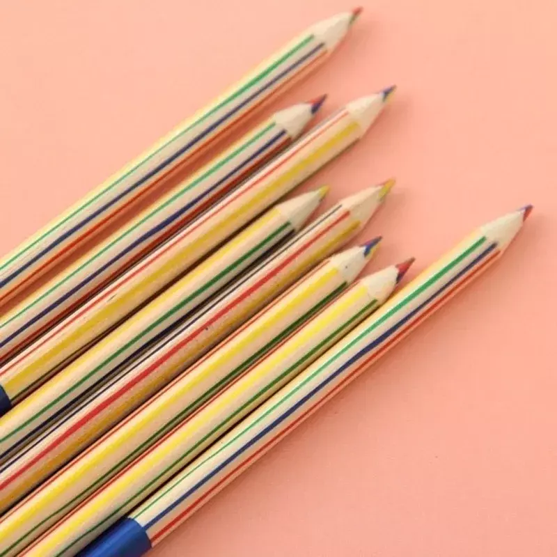 子供のための木製鉛筆,虹色の鉛筆,画材,ライティング文房具,高品質,10ピース/セット