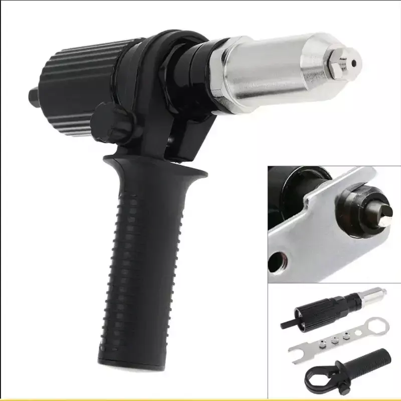 Pistolet à riveter électrique professionnel sans fil, outil de rivetage, accessoires de nervure de noyau, perceuse à odor, adaptateur, outils d'insertion d'écrou