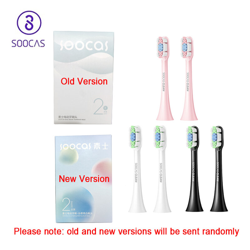 Cabeça de escova de dentes elétrica soocas, original, substituição para escovas de dentes soocas x1 x3 x3u x5