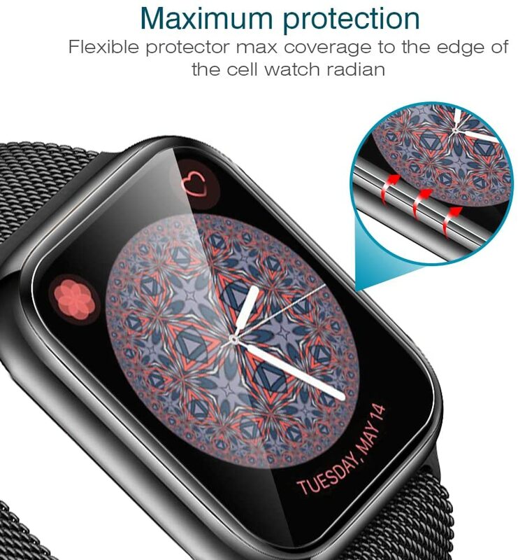 Screen Protector for Apple Watch Series 8 7 41mm 45mm,HD Transparent TPU Film iwatch Series 6 SE 5 4 3 2 1 38mm 42mm 40mm 44mm