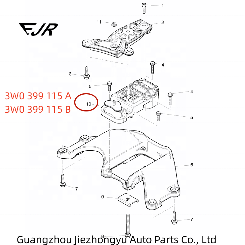 Transmission rubber mounting support For Bentley Continental Flying Spur 3W0399151B 3W0399115A 3W0399151