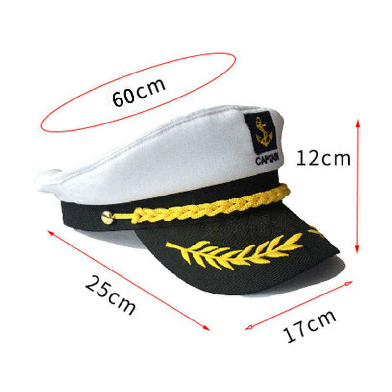Adult Yacht Military Captain Hats Adjustable Men Women Navy Marine Admiral Cap Costume Party Fancy Dress Accessories