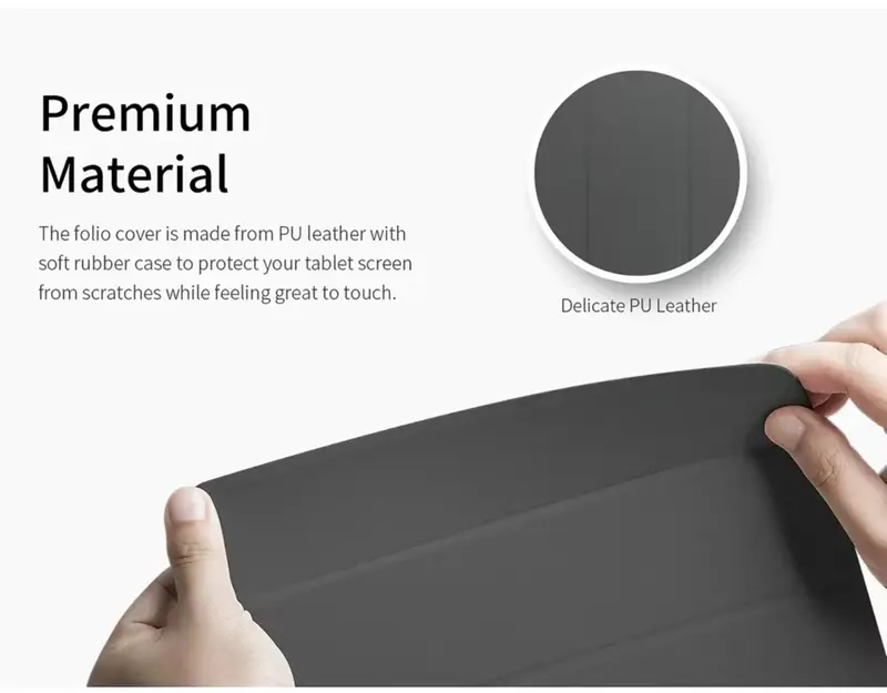 Étui intelligent en cuir PU avec support pliable pour tablette, housse souple pour Patch last T45 HD, 10.5 pouces, 2023