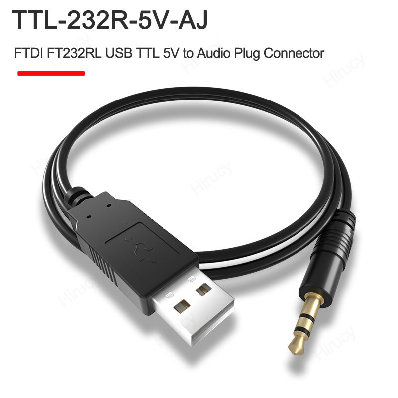 Adaptador de plugue de áudio FTDI, cabo conversor, USB, Uart, FT232RL, TTL, 5V, TTL-232R-5V-AJ, FT232RL