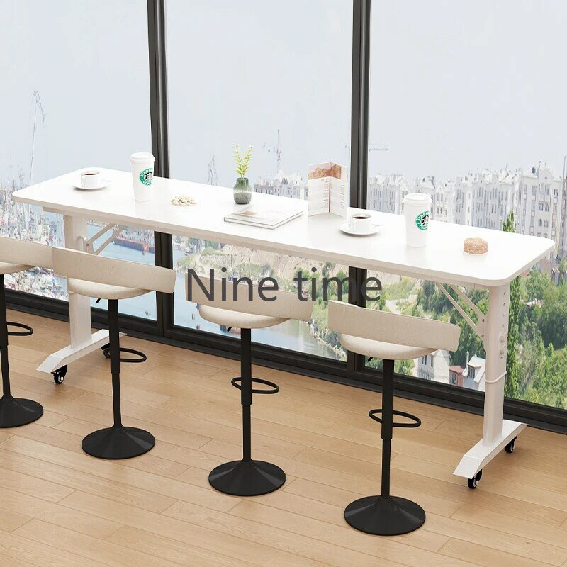 Напольные обеденные столы для завтрака, кухни, бара, стильная промышленная мебель, счетчик для ночного клуба, коктейлей, высокая емкость балкона